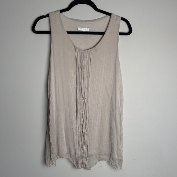 Dolce Ragazza Italy 100% Silk Chiffon Old Money Tank - Picture 1 of 3